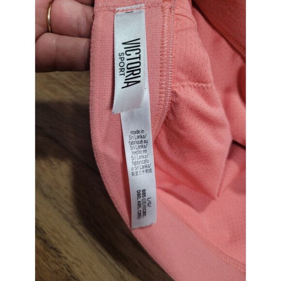 VSX Victoria Secret Sport Strappy Back Compression Peach Sports Bra Size Large - Picture 7 of 7